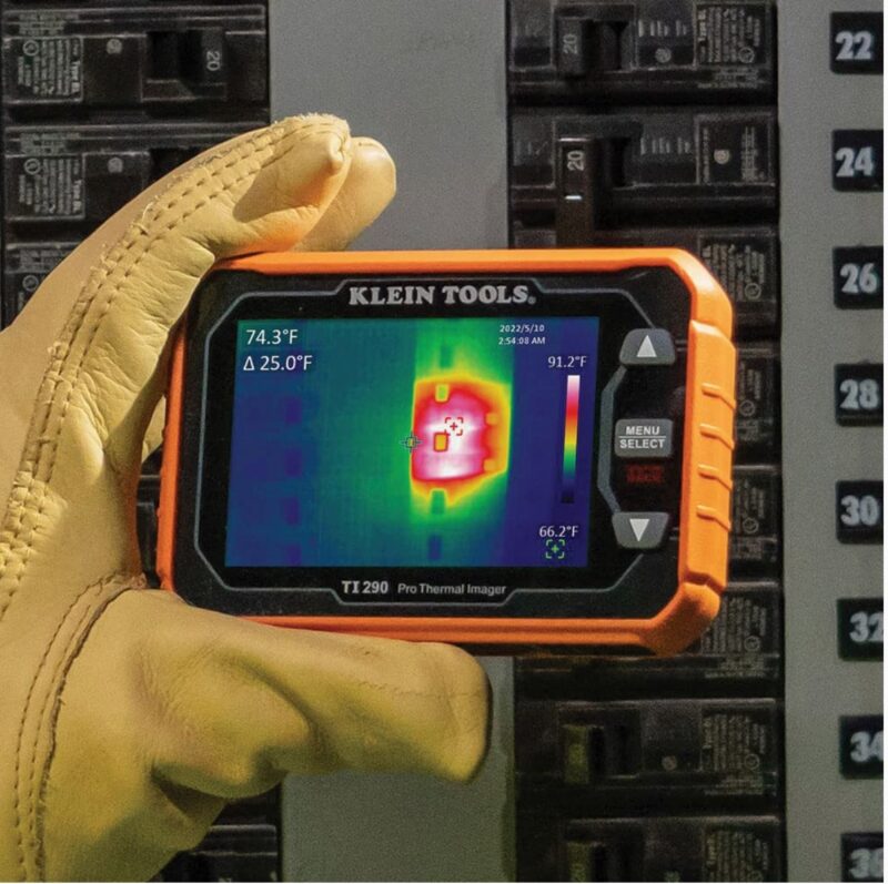 Thermal Imager has over 49,000 pixels to troubleshoot hot and cold spots Easily capture, store and share thermal images with Wi-Fi capabilities User selectable high and low temperature alarms from -4 to 752-Degree Fahrenheit (-20 to 400-Degree Celsius) Adjustable emissivity from 0.01 to 0.99 Select color palettes to best capture the event; ironbow, rainbow, or grayscale Rechargeable lithium-ion battery App is available for free in Google Play™ store and in the App Store Includes thermal imager, USB-C charging cable, molded soft-storage case with carabiner, and instructions Durable 6.6-Foot (2 m) drop test protection