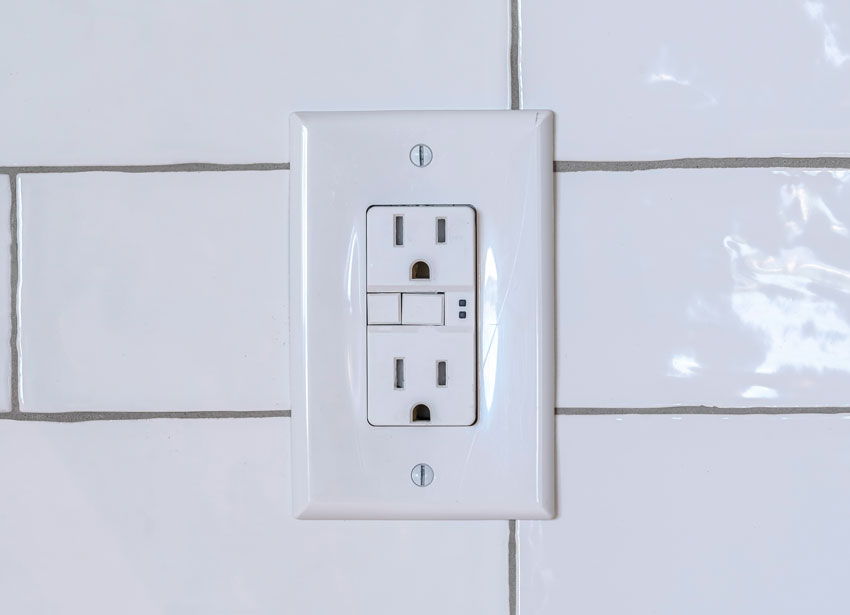 GFCI outlet in tile wall